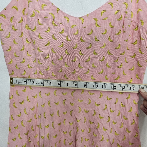 Zara Pink Banana Geometric Print Sleeveless Romper Large - Picture 8 of 12